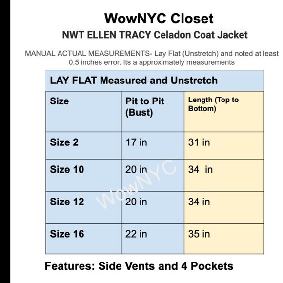 NWT ELLEN TRACY Celadon  Women Light Green Blazer  Open Long Sleeves Fringed Hem - Picture 6 of 13